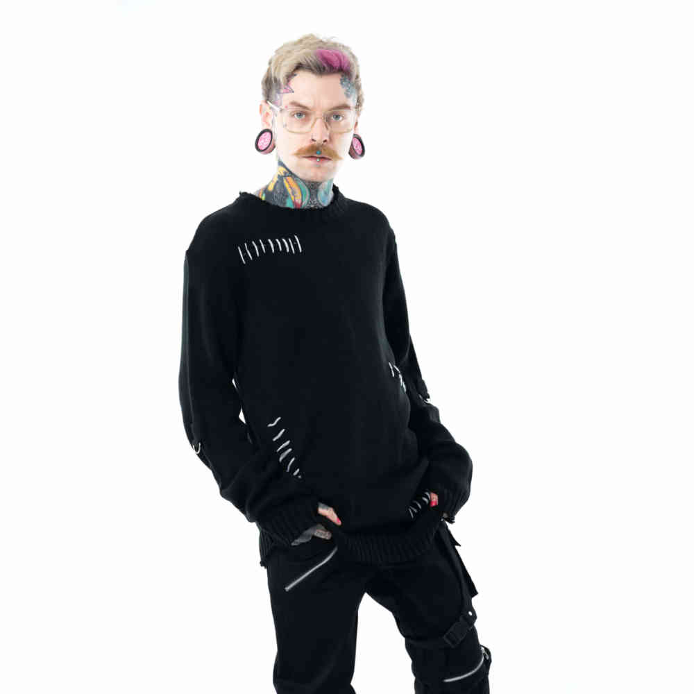 Chemical Black - Auric Pull en tricot - Noir